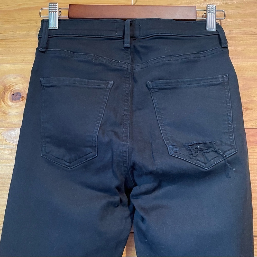 Agolde Sophie Black High Rise Distressed Skinny Jeans 26 - Picture 5 of 11